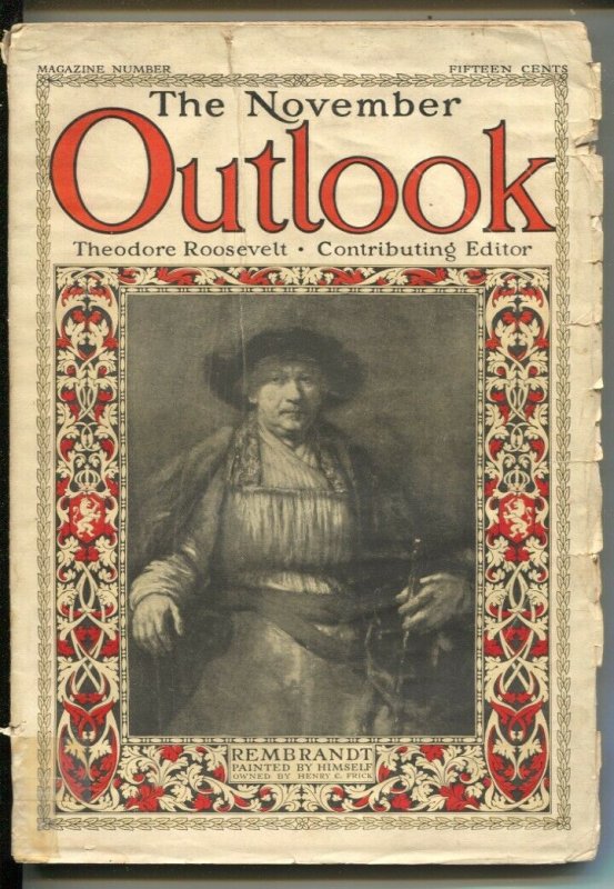 Outlook 10/23/1909-Rembrandt article & cover-100 + years old-VG