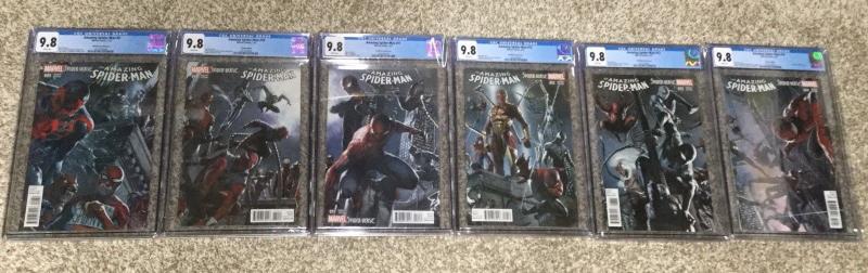 Amazing Spider-man 9 10 11 12 13 14 Dell'Otto Variant Covers Connect Cgc 9.8 Set