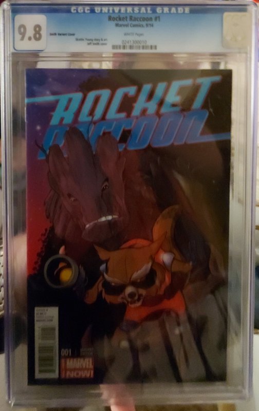 Rocket Raccoon #1 CGC 9.8 Scottie Young Story & Art, J.Smith CVR SDCC Exclusive