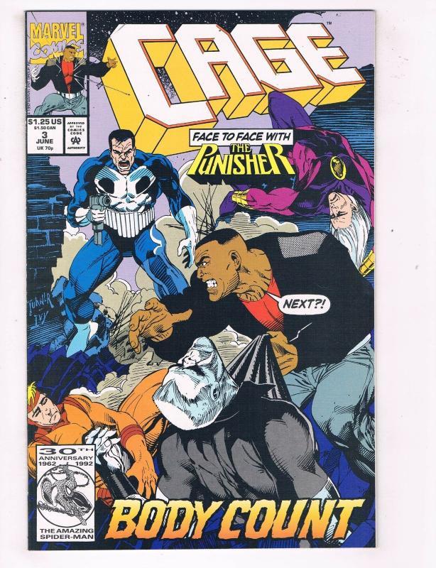 Cage (1992 1st Series) #3 Marvel Comic Book Punisher Untouchables HH4 AD38