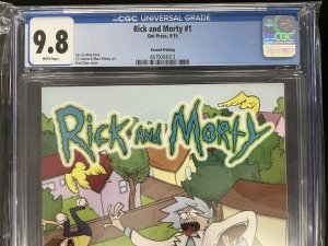 Rick And Morty #1 2ND PRINT CGC 9.8 NM/MT Oni Press 2015 PROSHIPPER
