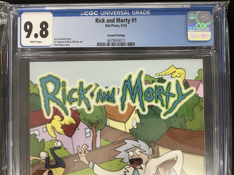 Rick And Morty #1 2ND PRINT CGC 9.8 NM/MT Oni Press 2015 PROSHIPPER
