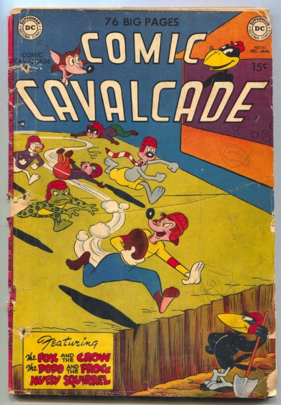 Comic Cavalcade #42-1950-FOOTBALL COVER-DC Funny Animals G-