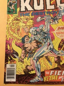 Kull the Destroyer #19 : Marvel 2/77 Fn; Evel Knievel cycle toy ad back cv.