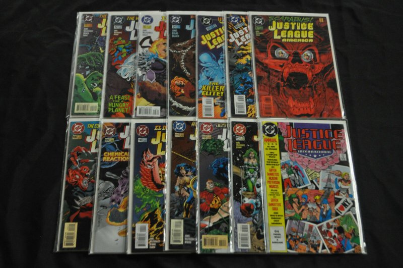 JUSTICE LEAGUE #1-113 + ANNUAL (6.5-9.2) COPPER LOT 1983-86