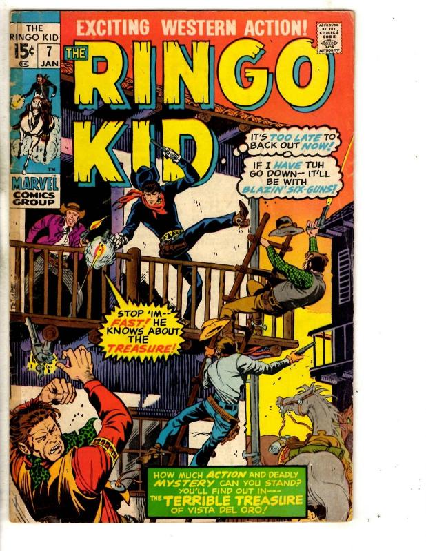 Lot Of 5 The Ringo Kid Marvel Comic Books # 1 2 3 7 8 Wild Western Cowboys RH2