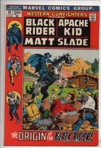 WESTERN GUNFIGHTERS #10, FN+, Origin Black Rider, Apache Kid, Matt Slade, 1972
