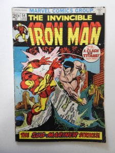 Iron Man #54 (1973) VG- Condition! Moisture damage