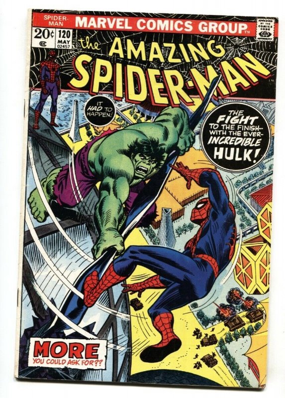 Amazing Spider-man #120 1973- Hulk Battle issue  VG+