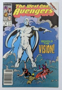 West Coast Avengers #45 (Jun 1989) VF- 7.5 1st White Vision Newsstand Variant