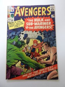 The Avengers #3  VG+ condition stain front cover