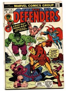 THE DEFENDERS #9 comic book 1973 Iron Man - Hulk - Dr. Strange