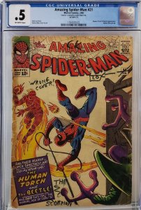 AMAZING SPIDER-MAN #21 CGC .5 PRINTING ERROR #20 1ST SCORPION SUPER RARE