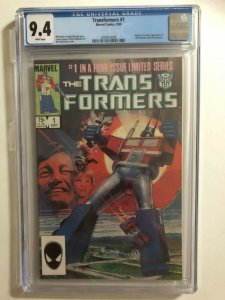 TRANSFORMERS #1 CGC 9.4 WHITE 9/84 MARVEL / ORIGIN