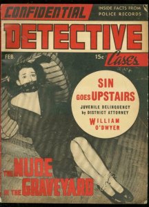 CONFIDENTIAL DETECTIVE CASES #1-FEB 1942-GRAVEYARD-PULP VG