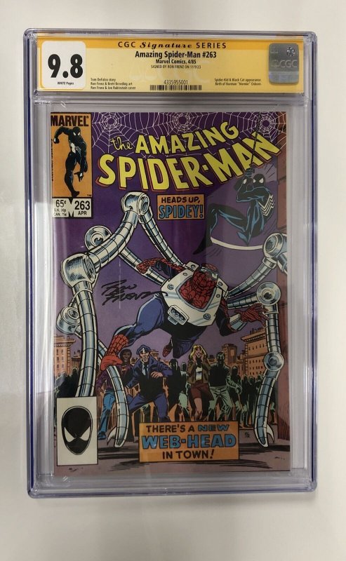 Amazing Spider-Man (1985) # 263 (CGC 9.8 SS) Signed Rob Frenz • Census = 13