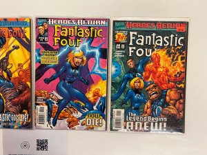 4 Fantastic Four Marvel Comic Books # 1 2 3 5 Defenders Iron Man Hulk 75 JS40