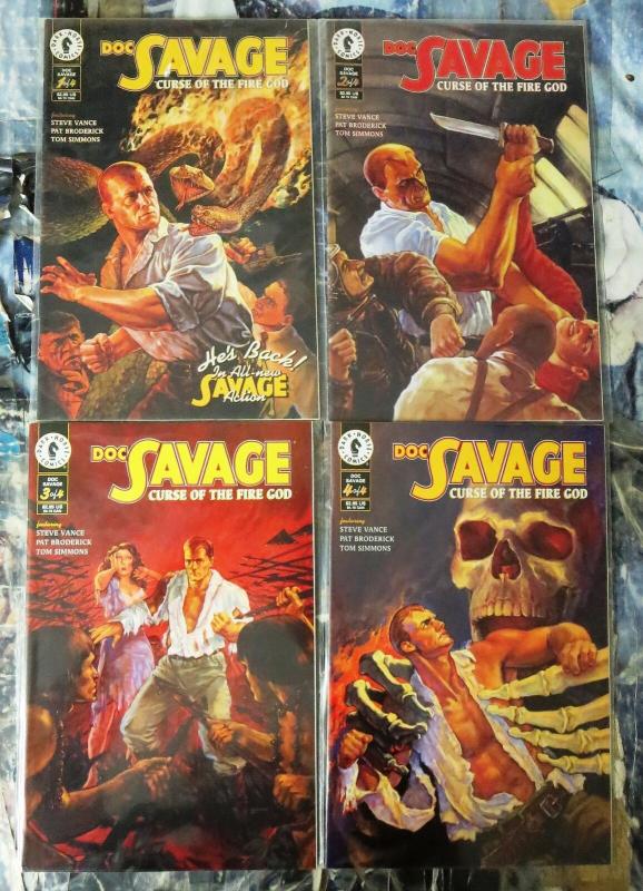 DOC SAVAGE CURSE OF THE FIRE GOD (1995 DH) 1-4 complete