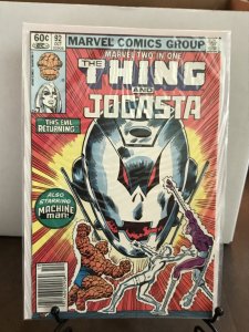 Marvel Two-in-One 92  9.0 (our highest grade) Thing & Jocasta! 1982