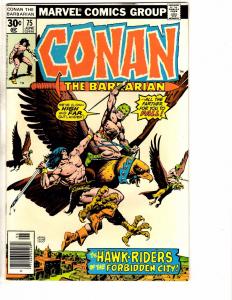 6 Conan The Barbarian Marvel Comic Books # 70 71 72 73 74 75 VF Or Better WI1