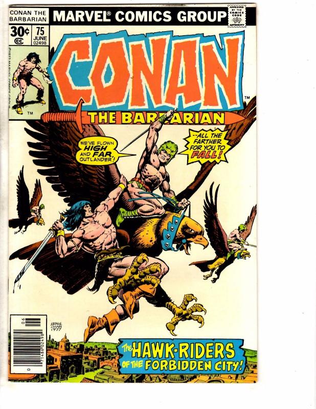 6 Conan The Barbarian Marvel Comic Books # 70 71 72 73 74 75 VF Or Better WI1
