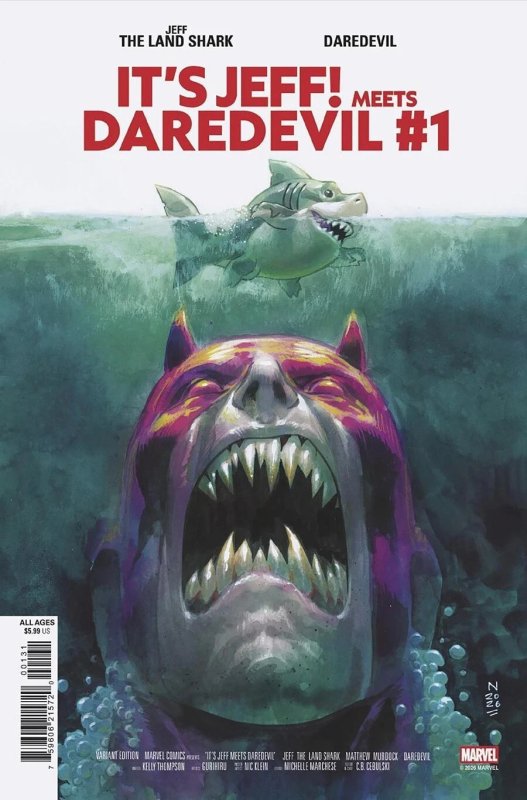 It's Jeff Meets Daredevil (2026) #1 NM Nic Klein Jaws Homage Variant Cover