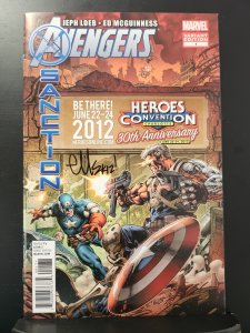 Avengers X Sanction #1 - Signed Ed McGuinness / Encased (9.2ob) 2012