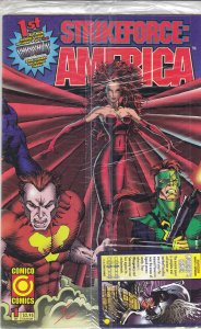 Strike Force America (2nd Series) #1C (with card) VF ; COMICO | Chrysalis Mordre