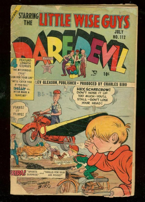 DAREDEVIL #112 1954-CHARLES BIRO MOTORCYCLE COVER G