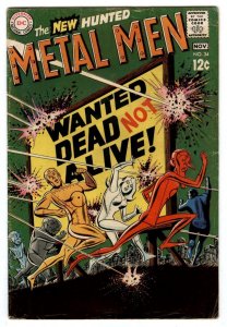 The New Hunted  METAL MEN #34   Nov 1968    Classic Wanted Dead NOT Alive! Cover 