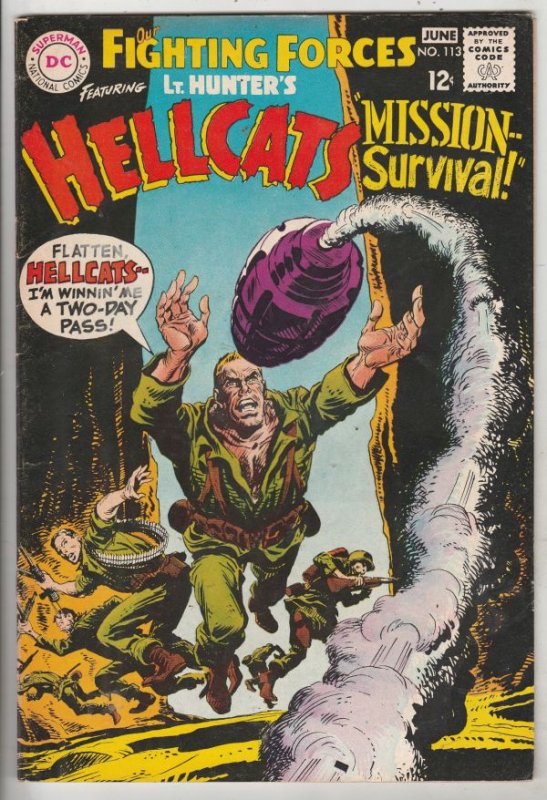 Our Fighting Forces #113 (Jun-68) VF+ High-Grade Lt. Hunter, the Hellcats (Br...