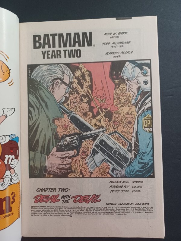 Detective Comics #576 RARE newsstand - Batman - McFarlane - 1987 - VF/NM