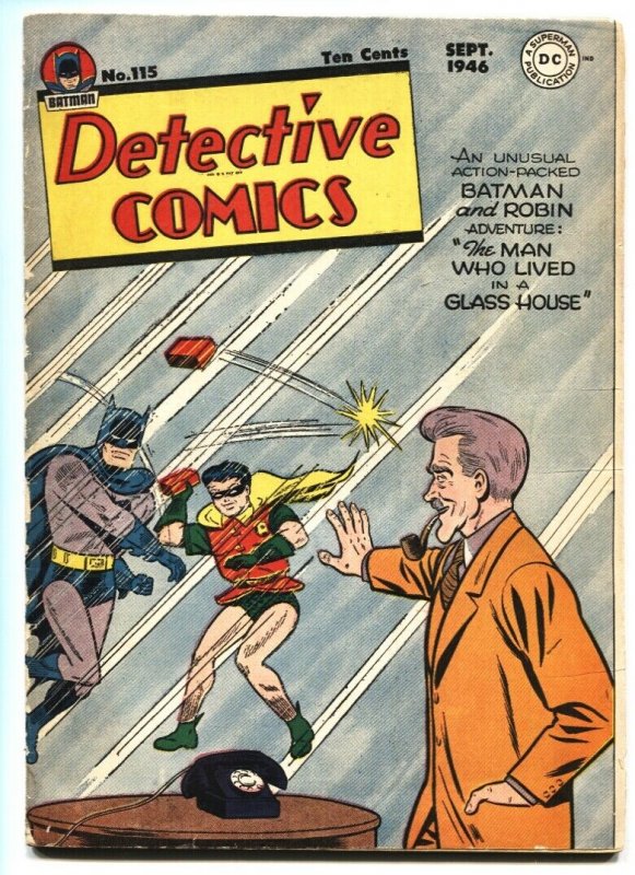 Detective #115 Batman and Robin-Air Wave-DC Golden-Age comic book