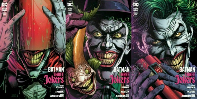 BATMAN THREE JOKERS #1 JASON FABOK PREMIUM 3 VARIANT COVER SET!