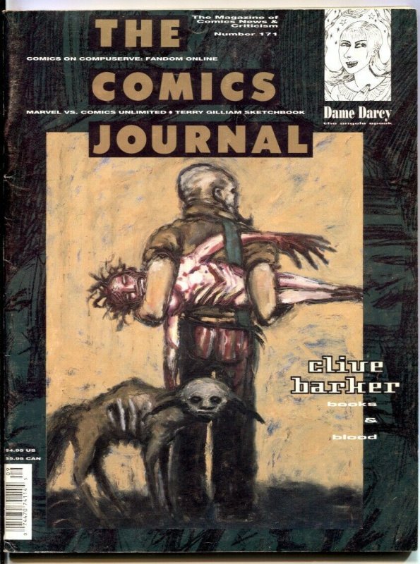 Comics Journal #171 1994- Dame Darcy- Clive Barker comic fanzine FN