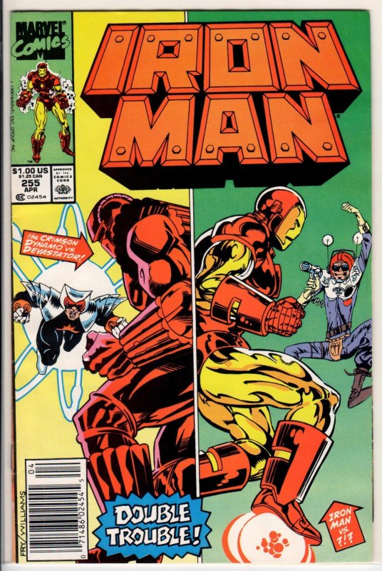 Iron Man #255 Newsstand Edition (1990) 6.0 FN
