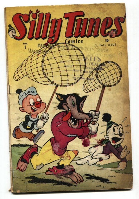 SILLY TUNES #1 1945-FUNNY ANIMAL-ZIGGY PIG-TIMELY FIRST ISSUE G/VG