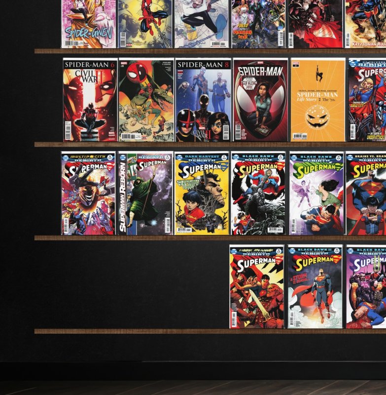 Huge Lot 140+ Comics with Superman, Titans, Supergirl, Spider-Man & More!