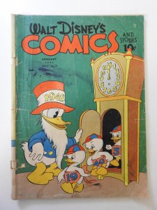 Walt Disney's Comics & Stories #28 (1943) GD/VG Cover detached bottom st...