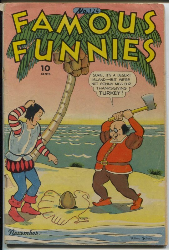 Famous Funnies #124 1944-Buck Rogers-Scorchy Smith-Steve Roper-Dickie Dare-G