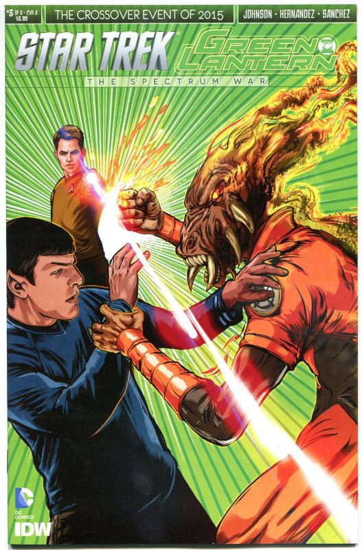 STAR TREK GREEN LANTERN #3 A, NM, Spock, Kirk, War, 2015, IDW, more in store