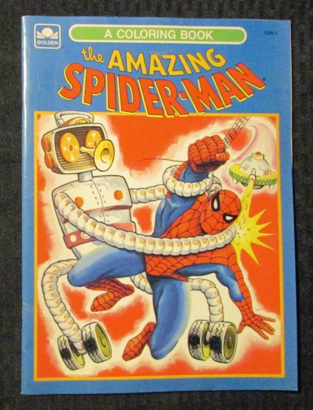 1990 AMAZING SPIDER-MAN Coloring Book FN 6.0 Golden / Uncolored