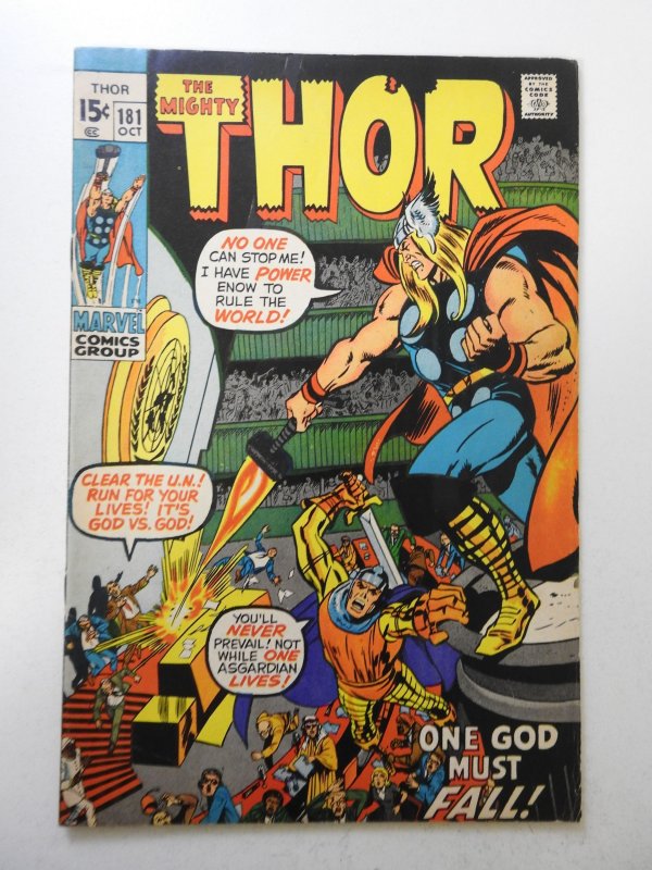 Thor #181 (1970) VG Condition moisture stain