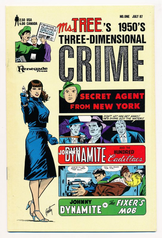 Ms. Tree's 1950s Three Dimensional Crime (1987) #1 VF, no glasses