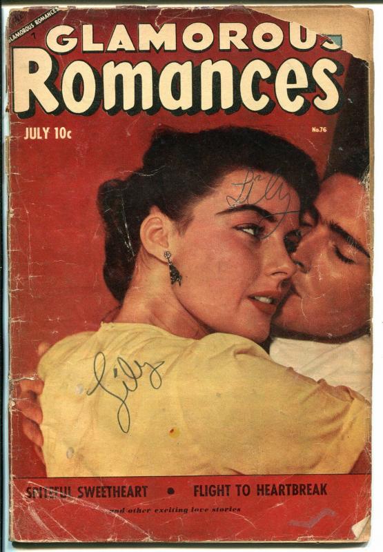 Glamorous Romances #76 1954-Ace-photo cover-hot art-low grade-P