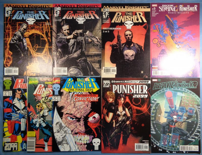 Lot of 9 Punisher Comics Marvel Knights 2099 Daredevil Dr Strange