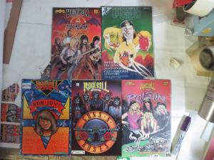 ROCK & ROLL Comics Hard Rock/Heavy Metal Lot of 5 Books Bon Jovi Aerosmith