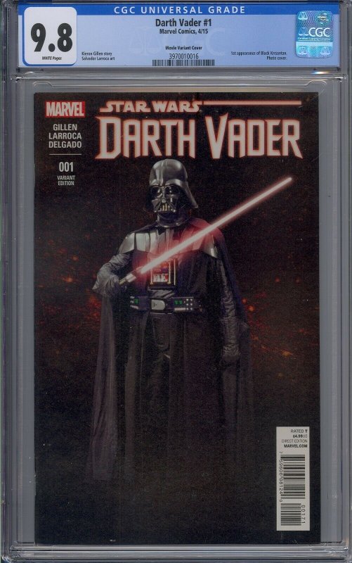 DARTH VADER #1 CGC 9.8 1ST BLACK KRRSANTAN MOVIE VARIANT COVER