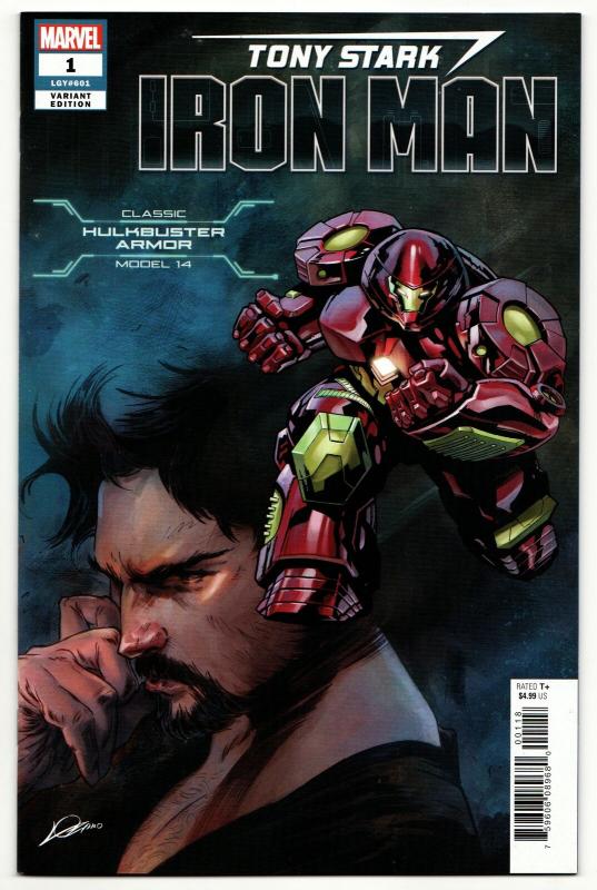 Tony Stark Iron Man #1 Hulkbuster Armor Variant (Marvel, 2018) VF/NM