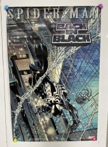 Black Costume Symbiotic Spider-Man Poster By Angel Medina Artist Marvel Comics